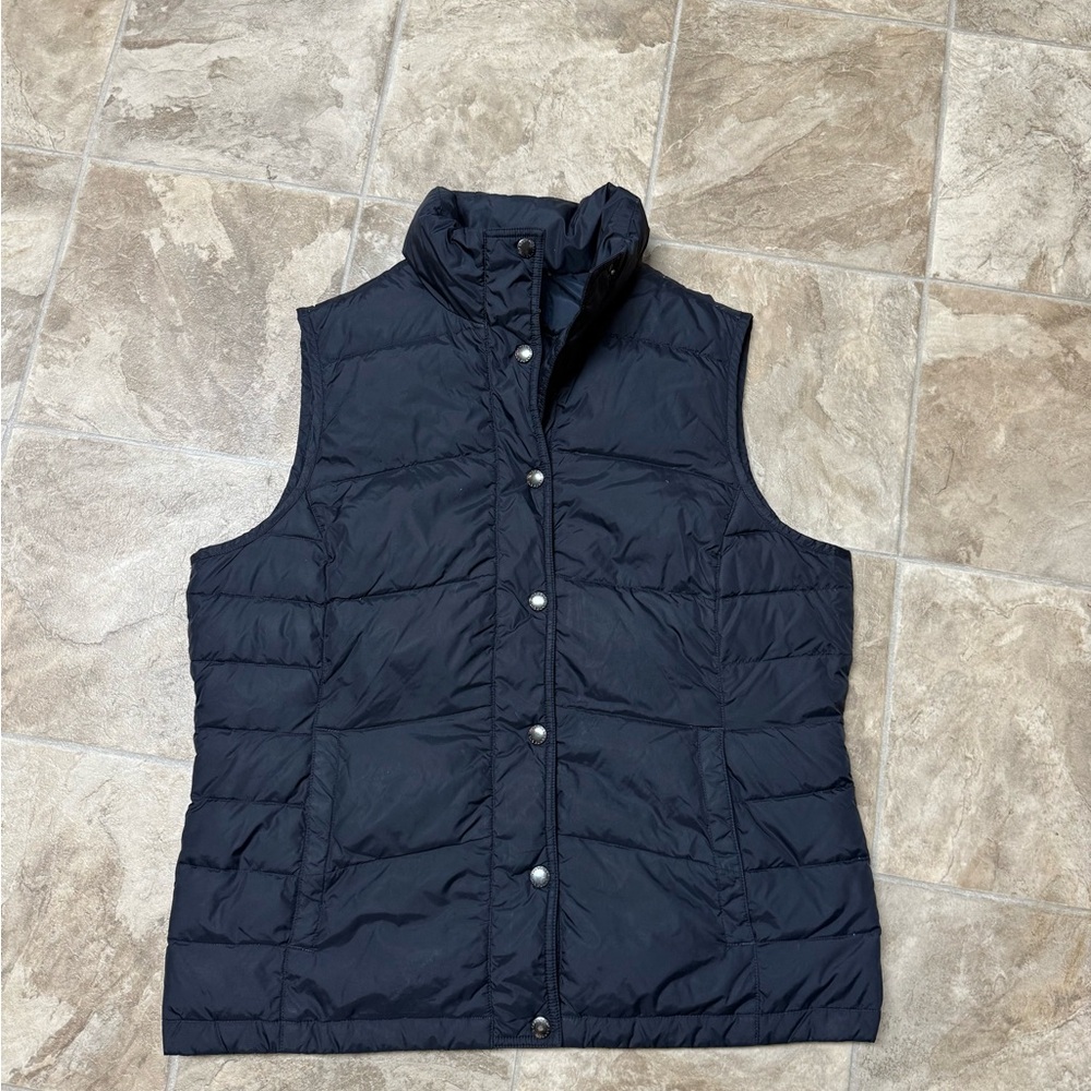 Lands' End Black Puffer Vest